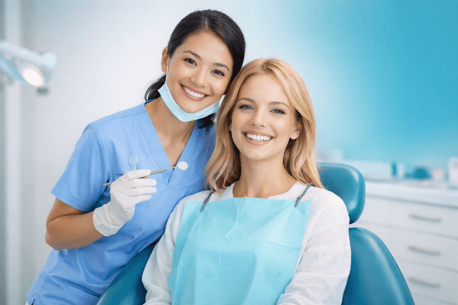 Happy Dental Patient with Dentist